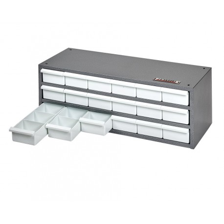 Magazinschrank mit Lagerkästen - Lagerschrank mit Kästen - Ersatzteilschrank - Hängeschrank - Werkstattschrank