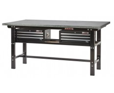 Werkbank Zinkverkleidung 200 cm mit 2 x Werkzeugkiste 3 Schubladen - Werkbank Metall - Werkbank profi
