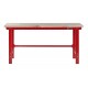 Werkbank 200 cm + Werkstattwagen ( Rot ) 5 Schubladen