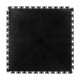 PVC Klick Fliesen schwarz 500 x 500 x 6 mm. Bodenfliesen für den industriellen Einsatz - Hammerschlag mit Anti-Rutsch-Profil