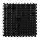 PVC Klick Fliesen schwarz 500 x 500 x 7 mm. Industrieller Werkstattboden mit runden Noppen