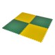 PVC Klick Fliesen grün 500 x 500 x 7 mm. Industrieller Werkstattboden mit runden Noppen