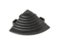 Kunststoff Eckstück schwarz - Endstück rund 60 x 60 x 18 mm. für 1810 + 1813 Klickfliese
