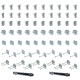 Hakenset für Powerplustools Lochwand - Werkzeuglochwand Haken Set 72-teilig