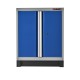 Werkzeugschrank mit 2 Türen Blau und Grau 72 x 57 x 90 cm