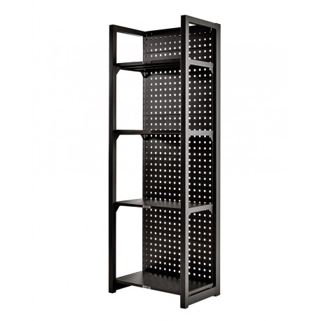 Lagerregal grau-anthrazit - 68 x 46 x 200 cm mit Werkzeuglochwandprofil