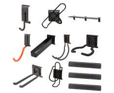 Gerätehalter Set 12 tlg. - Gartengeräte aufhangung - Garten Aufbewahrungsset - Aufbewahrung  - Gerätehaken - inkl. Metallschiene