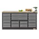 Profi Werkbank - Montagetisch 183 x 70 x 95 cm mit 17 Schubladen und Hartholzplatte