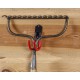 Doppelter Wandhaken leicht gebogen Stahl 4 x 10 x 14 cm.- Wandhaken Stahl - Gerätehaken
