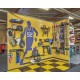 Besenhalter 180 x 90 cm Kunststoff - Gerätehalter - Gartengerätehalterung