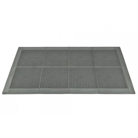 Anti-Rutsch-Klickfliesen - PVC Werkstattmatte - Anti-Ermüdungsmatte, Farbe grau, Maße 176 x 96 x 1,2 cm.