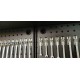 Komplette Werkstatteinrichtung Heavy duty mattschwarz, Werkbank mit Hartholzplatte, 6 Schubladen, 379,5 x 200 cm
