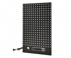 Werkzeuglochwand Schwarz 61,4 x 105,2 x 2,4 cm mit 3 Steckdosen und 2 USB Ladeanschlüssen für Heavy duty Werkstatteinrichtung