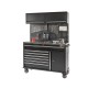 Profi Werkzeugwagen - Mobile Werkbank mit 7 Schubladen, Lochwand, Werkzeugschrank und Metallarbeitsplatte