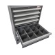 Professioneller Werkzeugschrank - Werkstattschrank 110 cm. hoch mit 7 Schubladen.