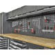 Werkzeugschrank Set - 392 cm Wandlänge, Hohe Schränke, 14 Schubladen, Mülleimer, Hängeschrank  - Mattschwarz - 392x61x200 cm