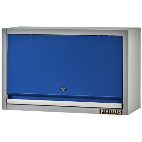 Hängeschrank Blau und Grau 72 x 28 x 40 cm mit Gasfeder Klappe