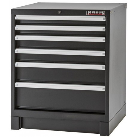 Werkzeugschrank mit 6 Schubladen Mattschwarz 72 x 57 x 90 cm
