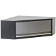 Hängeschrank Eckstück Grau/Anthrazit 87 x 87 x 35 cm mit Gasfeder Klappe