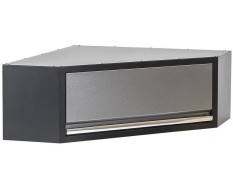 Hängeschrank Eckstück Grau/Anthrazit 87 x 87 x 35 cm mit Gasfeder Klappe