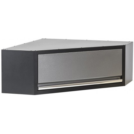 Hängeschrank Eckstück Grau/Anthrazit 87 x 87 x 35 cm mit Gasfeder Klappe
