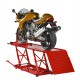 Hebebühne Motorrad - Hydraulisch Rot - Motorradhebebühne  mit Motorradwippe - Radklemmer