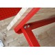 Werkbank 150 cm + Werkstattwagen ( Rot ) 5 Schubladen.