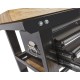 Werkbank 100 cm + Werkzeugkiste ( Schwarz ) 3 Schubladen.