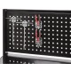 Klappbare Metallwerkbank mit Lochwand 133 x 67,5 x 138 cm 