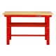 Profi Werkbank 150 x 61 x 95 cm. Rot mit Werkzeugkiste 3 Schubladen