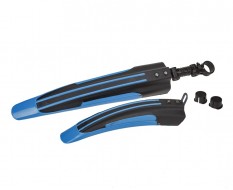Fahrrad Kunststoff Schutzblech Set Blau/Schwarz für vorne u. hinten - MTB - Rennrad - Fahrrad Kotflügel Set 2-teilig