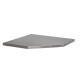 Hartholz Arbeitsplatte mit Metallbeschichtung für Eck Werkbank 86,5 x 86,5 x 3,6 cm - Metallarbeitsplatte