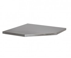 Hartholz Arbeitsplatte mit Metallbeschichtung für Eck Werkbank 86,5 x 86,5 x 3,6 cm - Metallarbeitsplatte