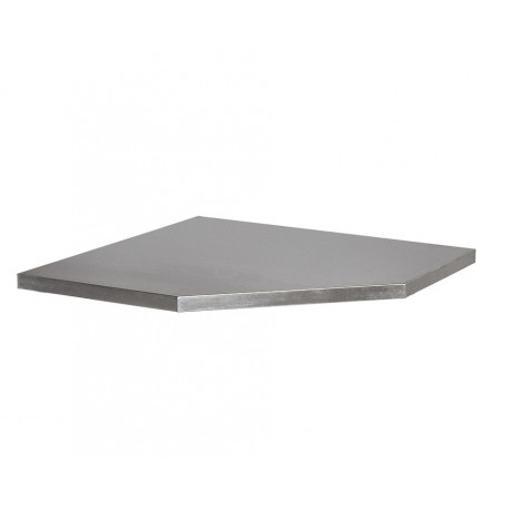 Hartholz Arbeitsplatte mit Metallbeschichtung für Eck Werkbank 86,5 x 86,5 x 3,6 cm - Metallarbeitsplatte